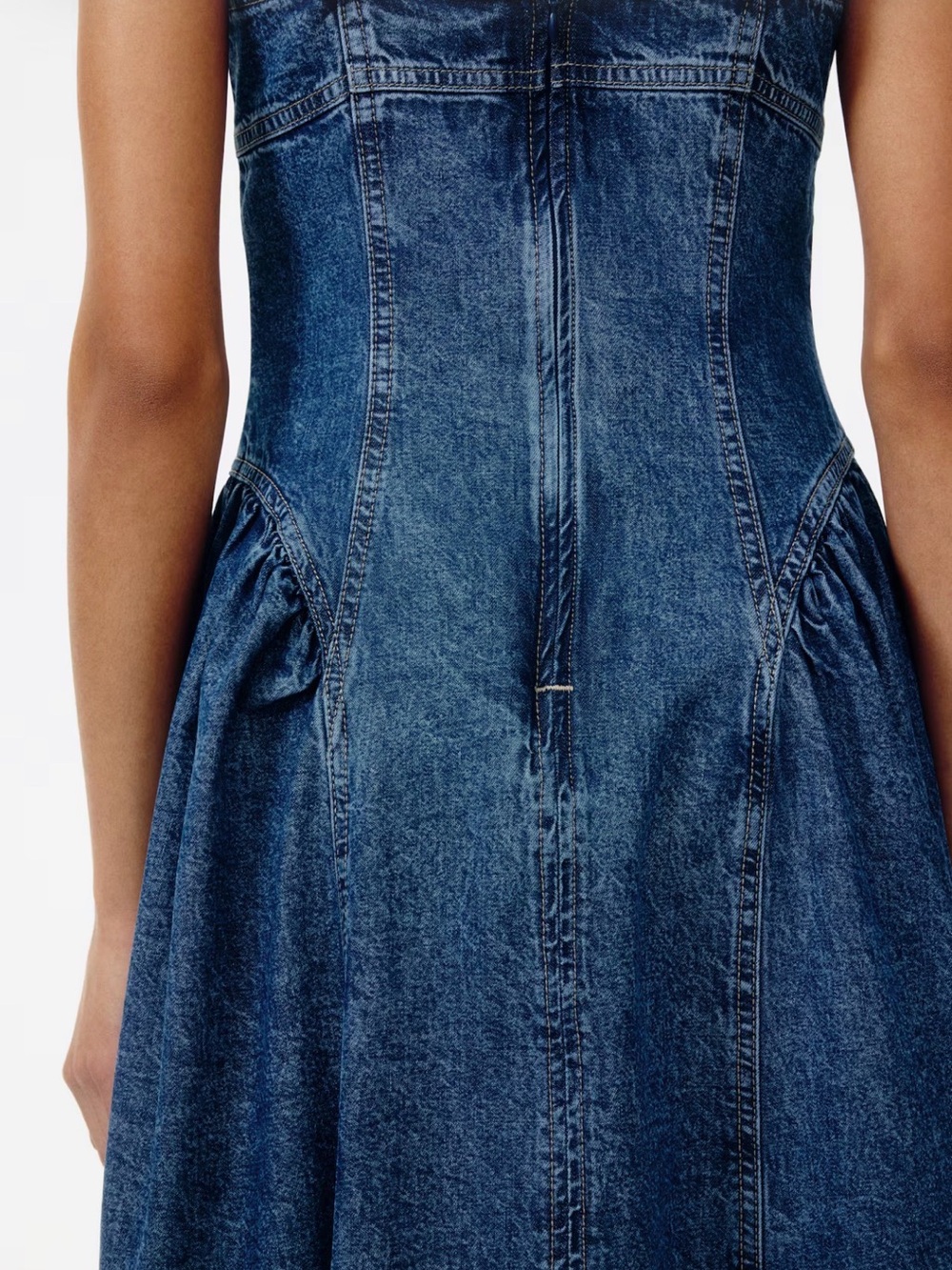 VIRAL H&M Dark Blue Denim Dress with Straps - Picture 3 of 4